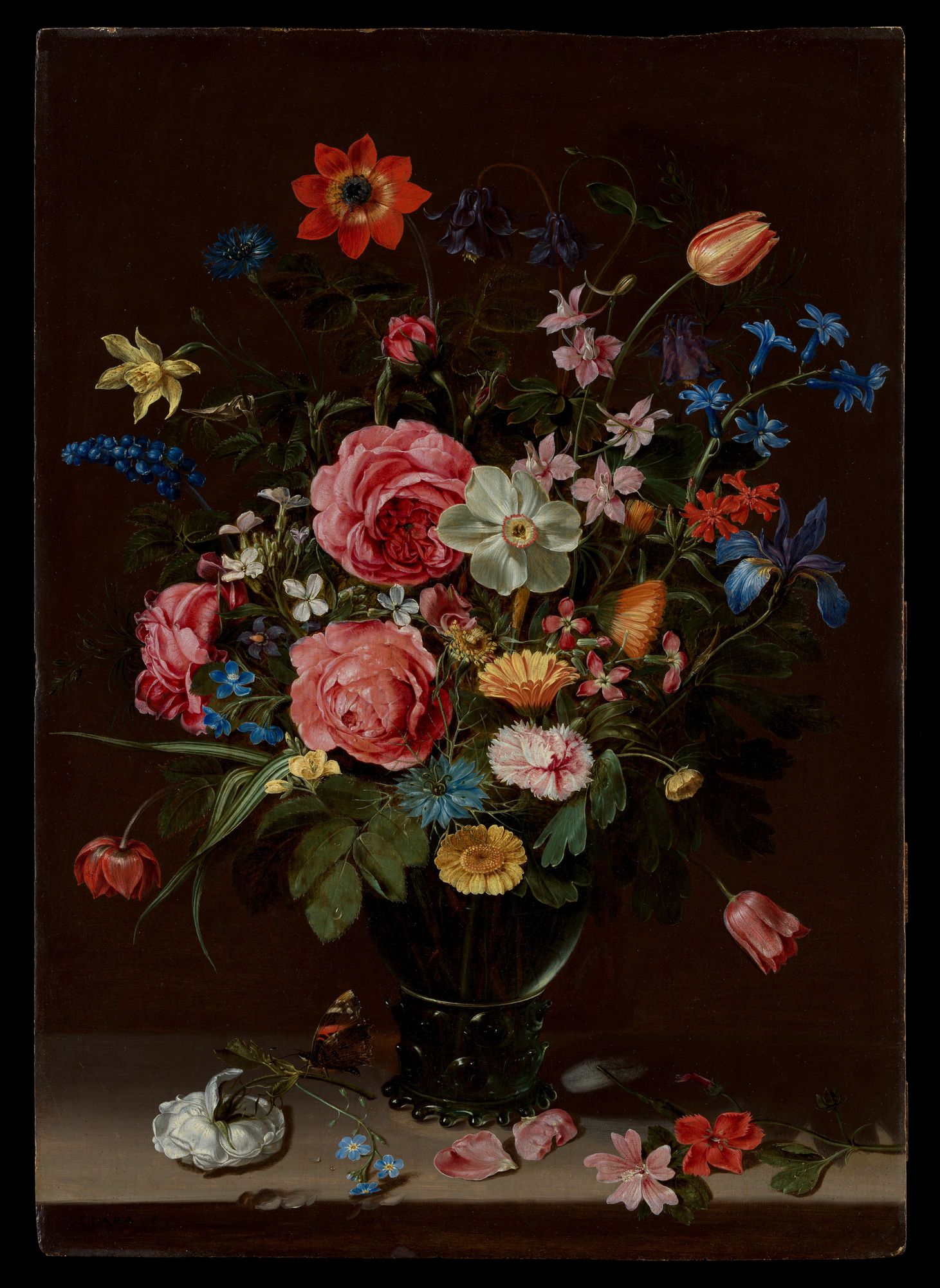 A Bouquet of Flowers by Clara Peeters — Art Print. poster — fine-art art
