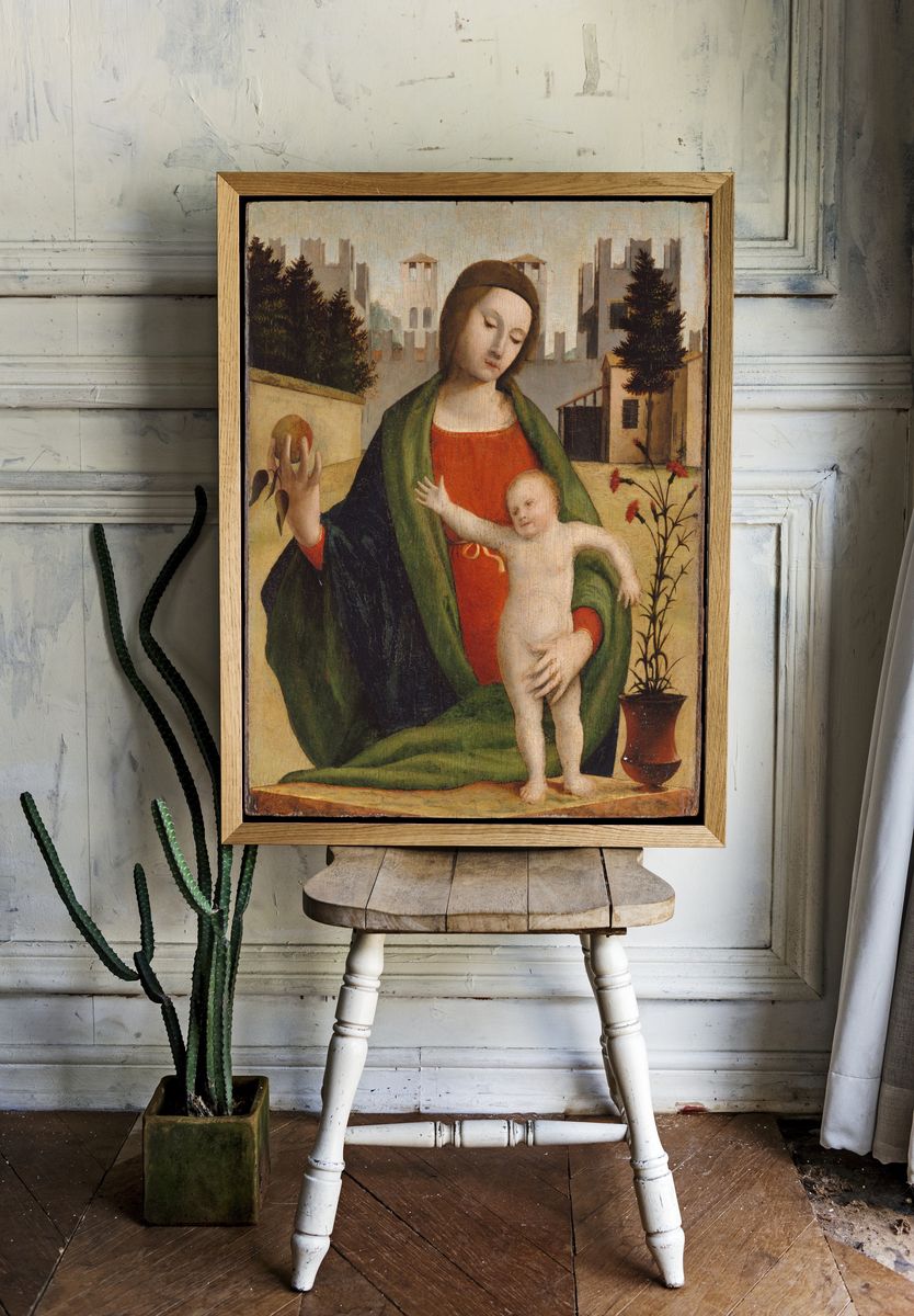 Madonna and Child by Bramantino (Bartolomeo Suardi) — Art Print. — room view 1