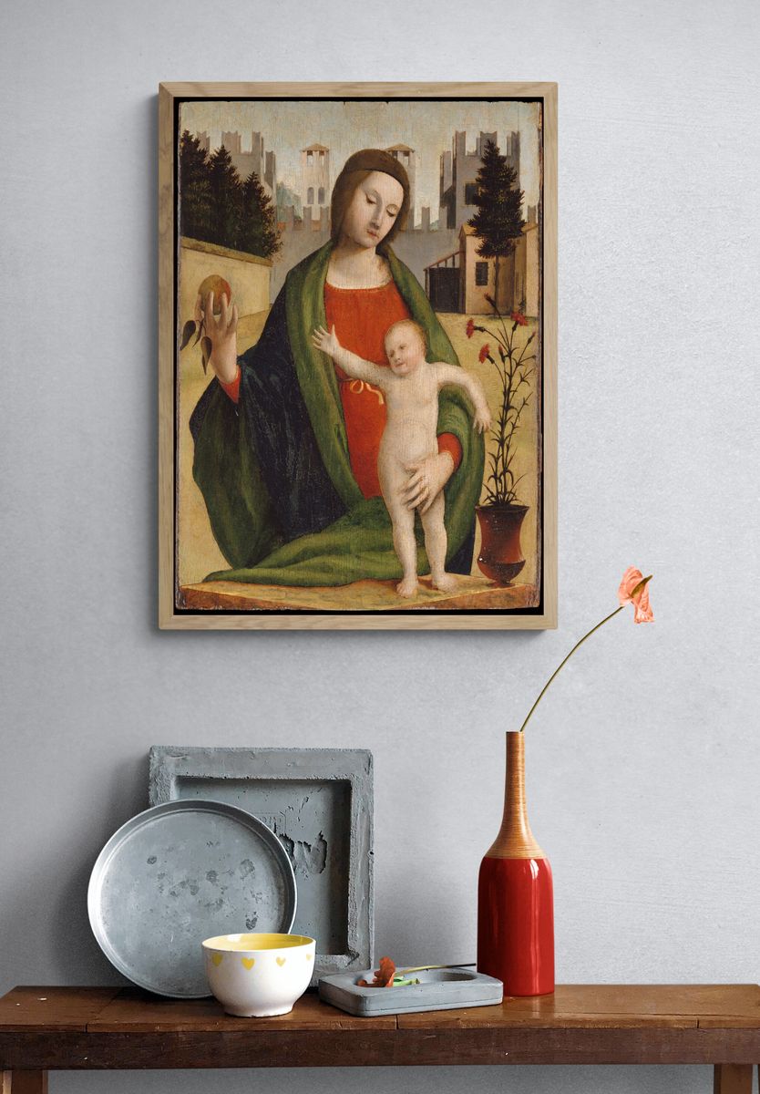 Madonna and Child by Bramantino (Bartolomeo Suardi) — Art Print. — room view 3