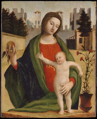 Madonna and Child by Bramantino (Bartolomeo Suardi) — Art Print.