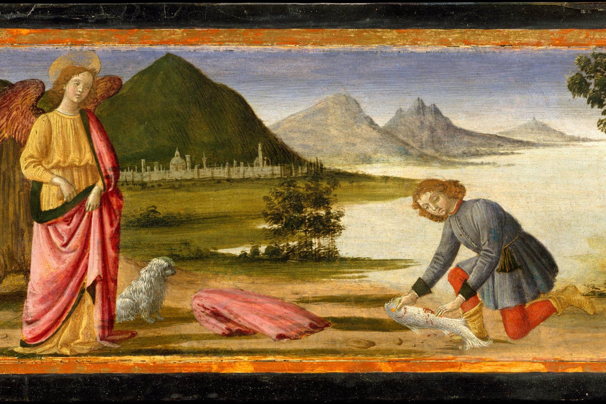 Tobias and the Angel by Davide Ghirlandaio (David Bigordi) — Art Print. poster — fine-art art