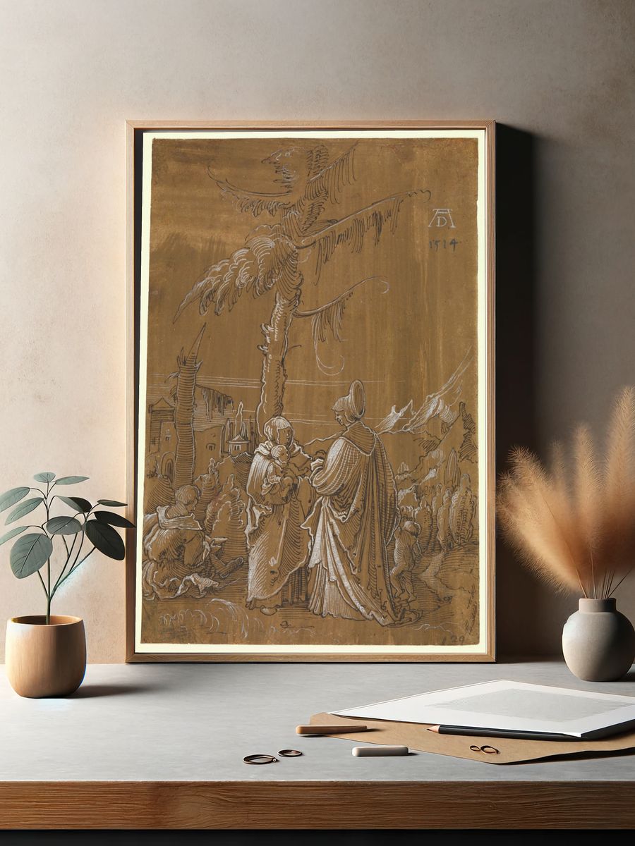 The Holy Family with Saint Elizabeth and the Infant Saint John by Albrecht Altdorfer — Art Print. — room view 2
