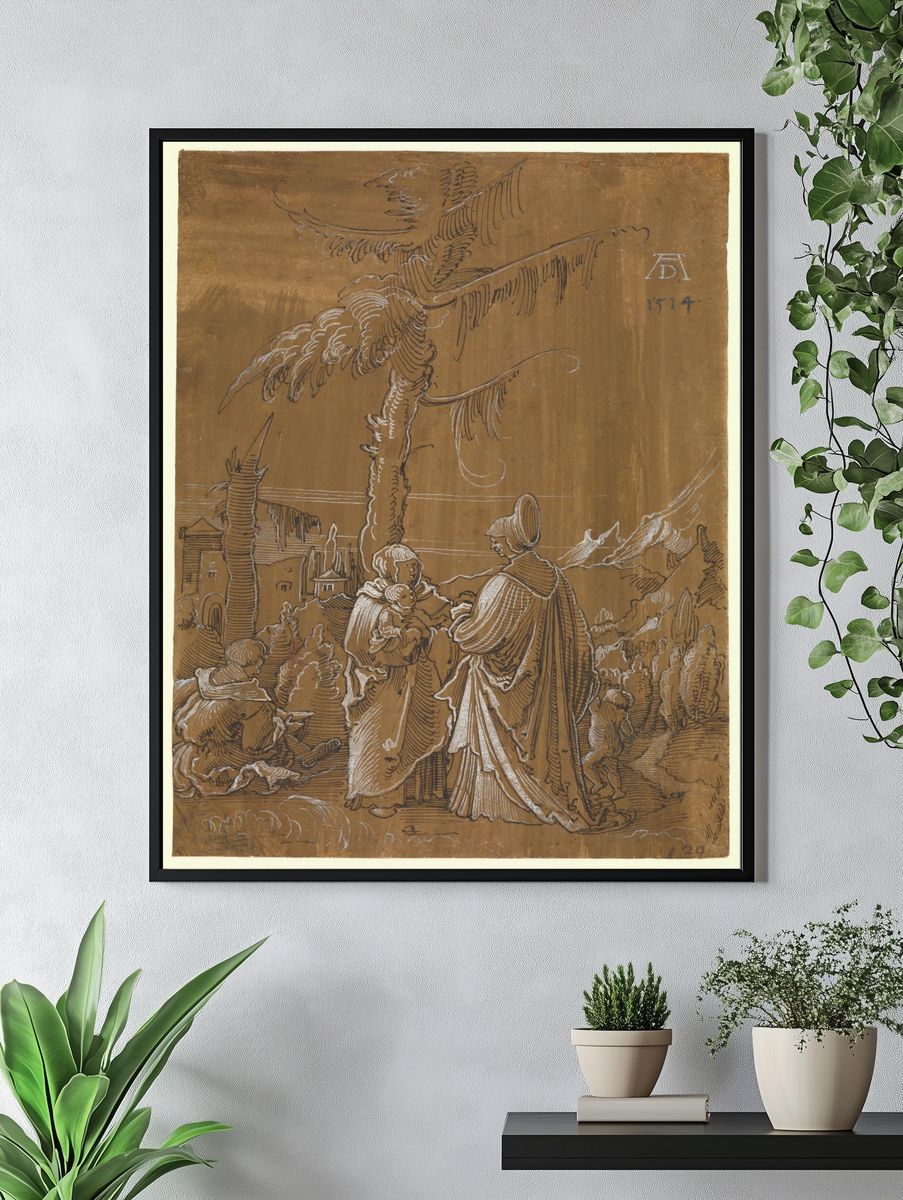 The Holy Family with Saint Elizabeth and the Infant Saint John by Albrecht Altdorfer — Art Print. — room view 4