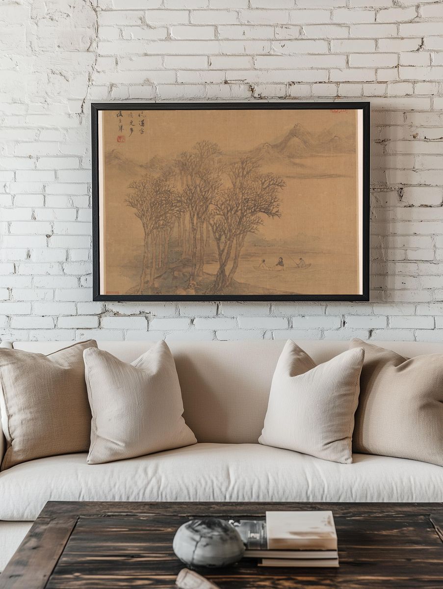 Landscapes after Tang-dynasty poems by Sheng Maoye — Art Print. — room view 1