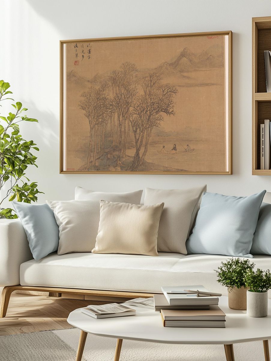 Landscapes after Tang-dynasty poems by Sheng Maoye — Art Print. — room view 2