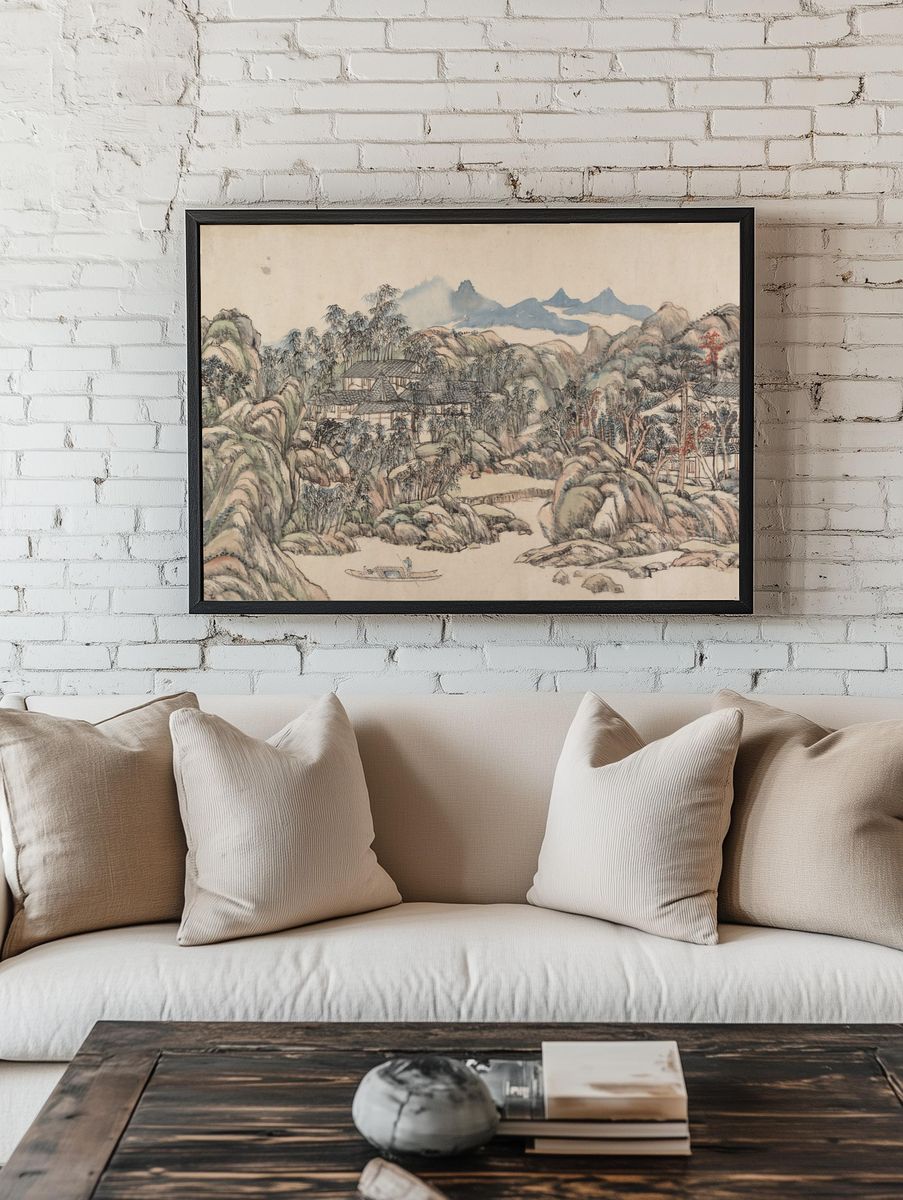 Wangchuan Villa by Wang Yuanqi — Art Print. room preview