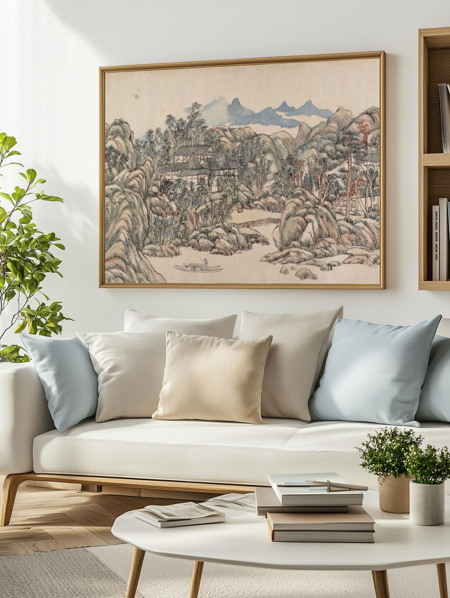 Wangchuan Villa by Wang Yuanqi — Art Print. — room view 2