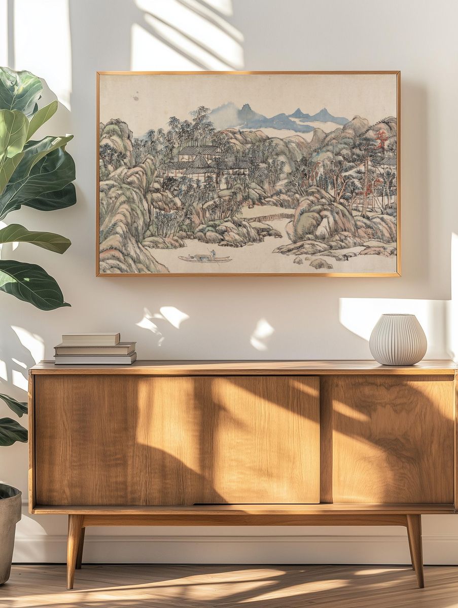 Wangchuan Villa by Wang Yuanqi — Art Print. — room view 3