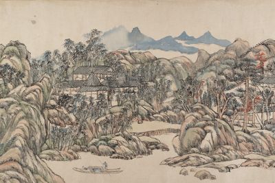 Wangchuan Villa by Wang Yuanqi — Art Print. poster