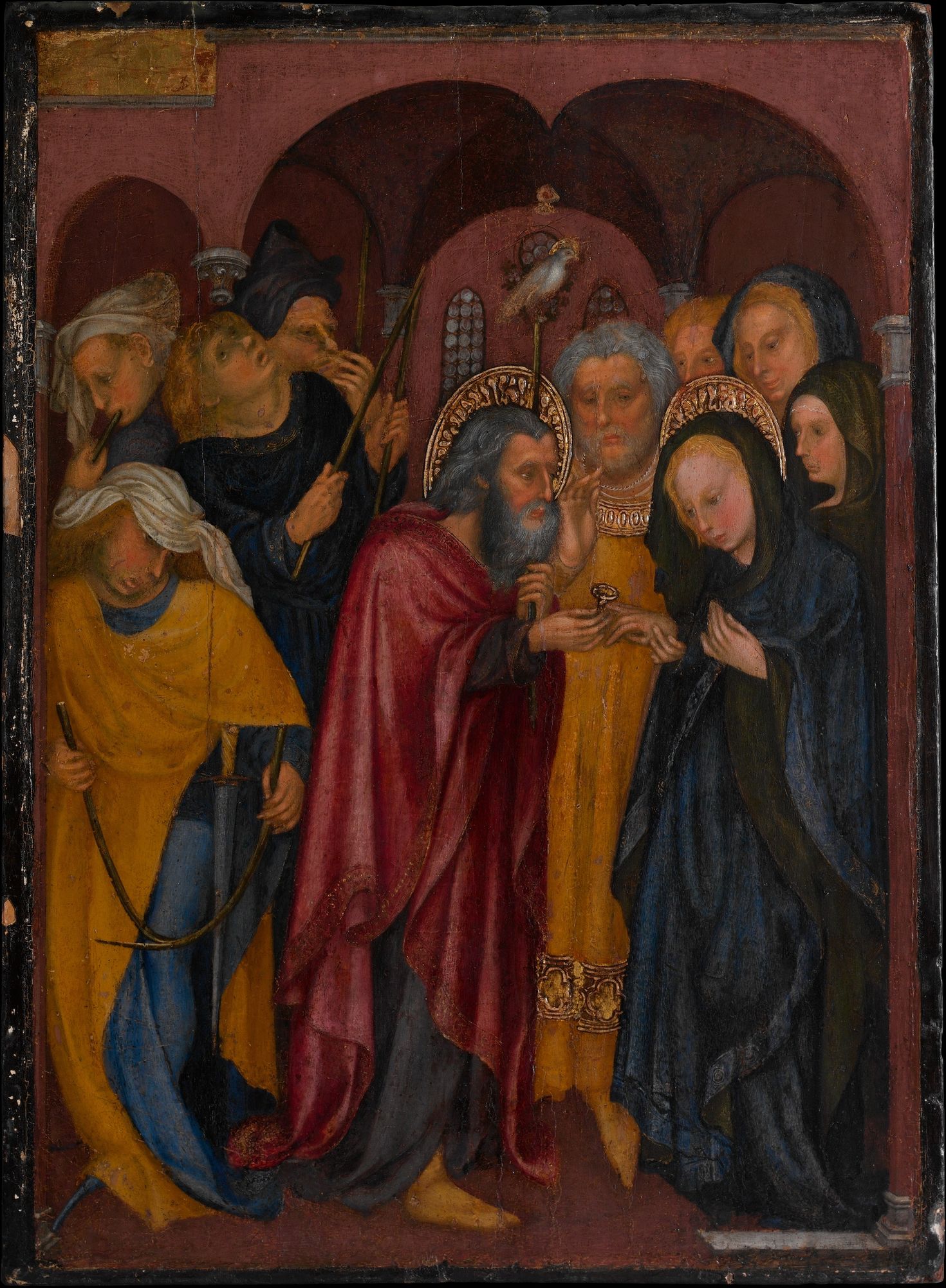 The Marriage of the Virgin by Michelino da Besozzo (Michelino de Mulinari) — Art Print. poster — fine-art art