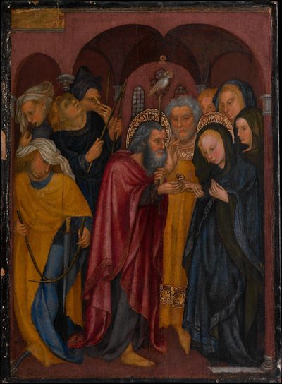 The Marriage of the Virgin by Michelino da Besozzo (Michelino de Mulinari) — Art Print. poster