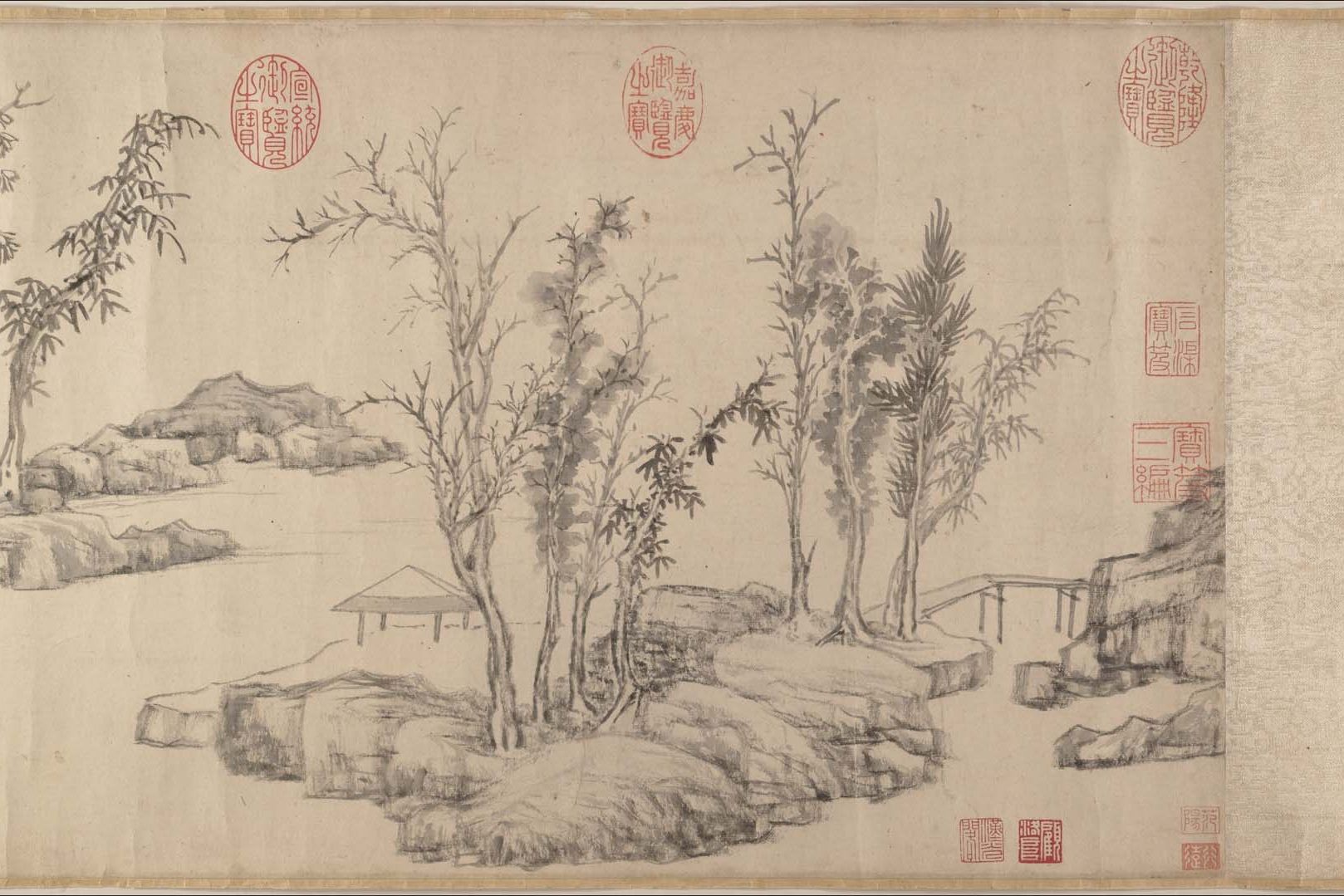 Summer retreat in the eastern grove by Wen Zhengming — Art Print. poster — fine-art art