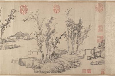 Summer retreat in the eastern grove by Wen Zhengming — Art Print.