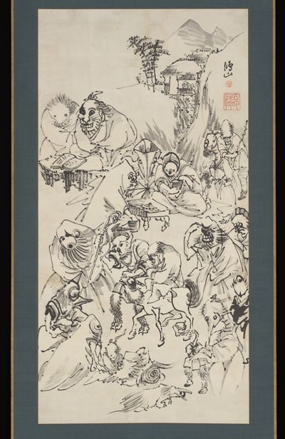 Demons and Monsters by Takai Kōzan 高井鴻山 — Art Print.