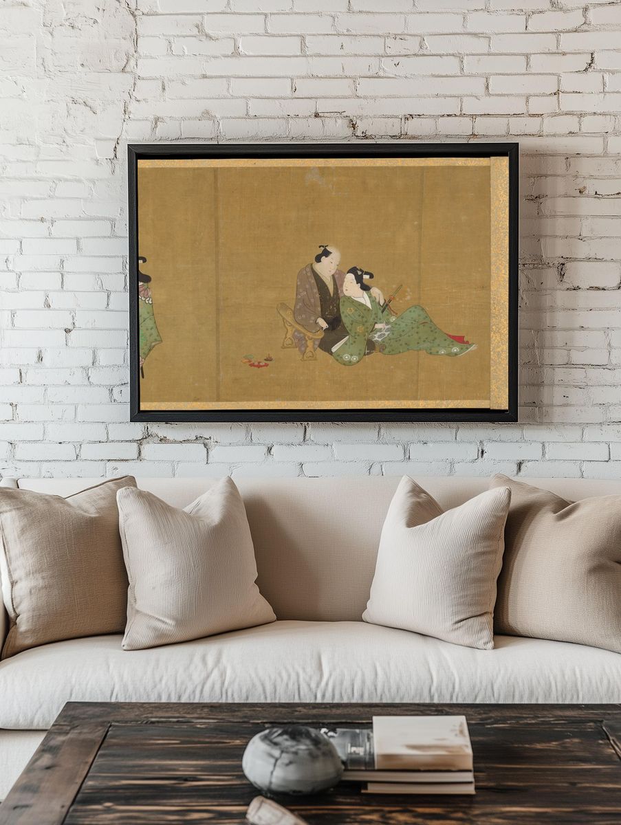 Handscroll of Ten Homoerotic (Nanshoku) Scenes by Miyagawa Chōshun 宮川長春 — Art Print. room preview