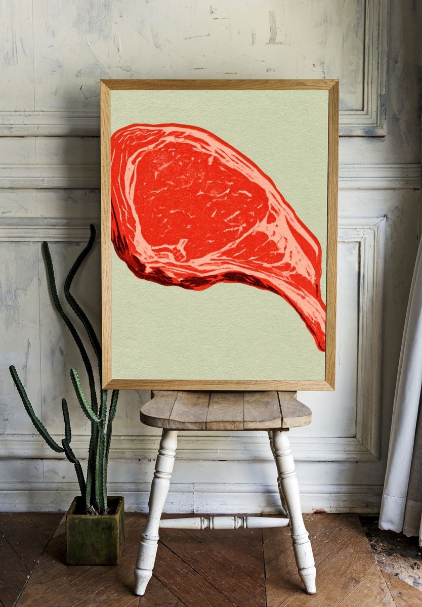 Steak Illustration Poster. room preview