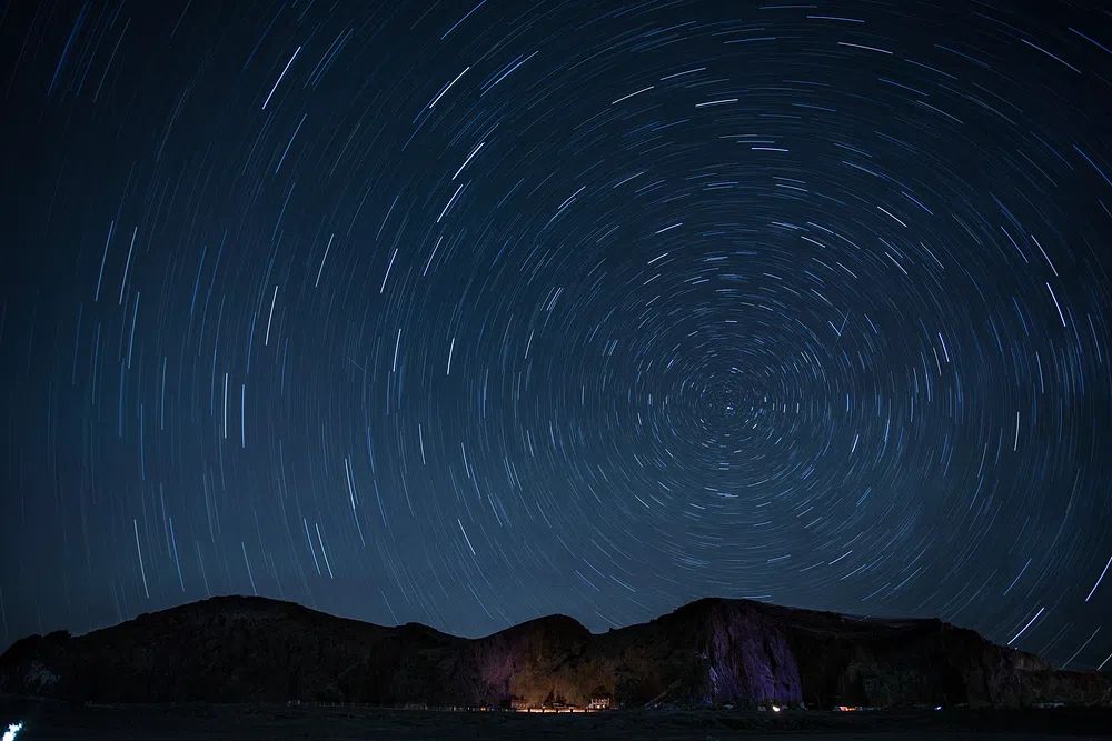 Star Trail Night Sky Poster. poster detail