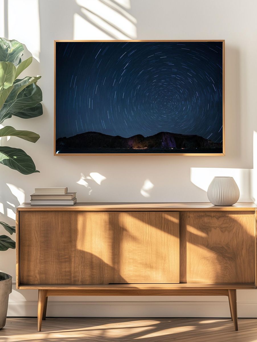 Star Trail Night Sky Poster. — room view 3