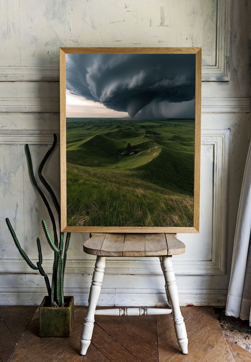 Storm Over Green Hills Photography Poster. room preview