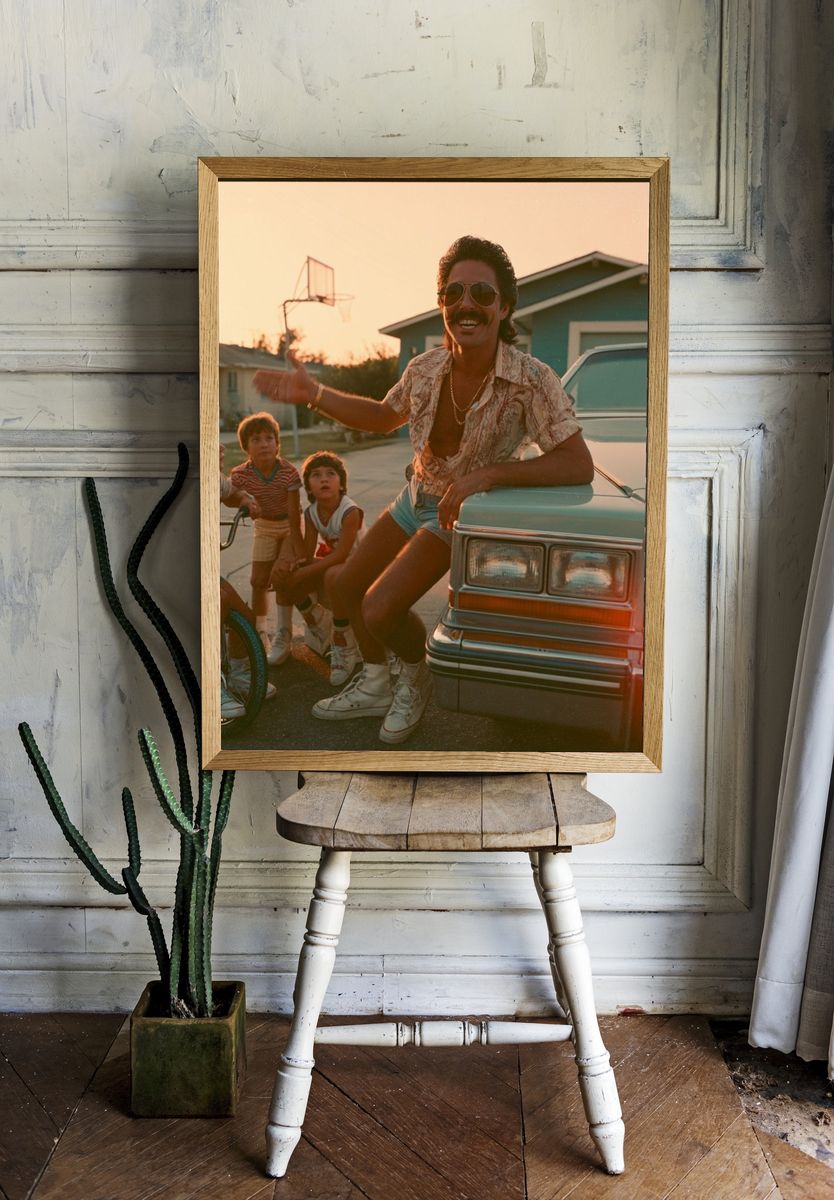 Sunset Street Scene Photography Poster. — room view 1