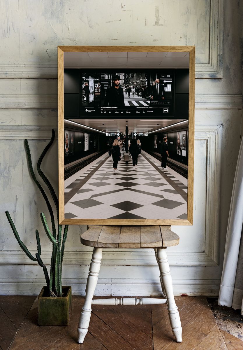 Subway Platform Street Photography Poster. room preview