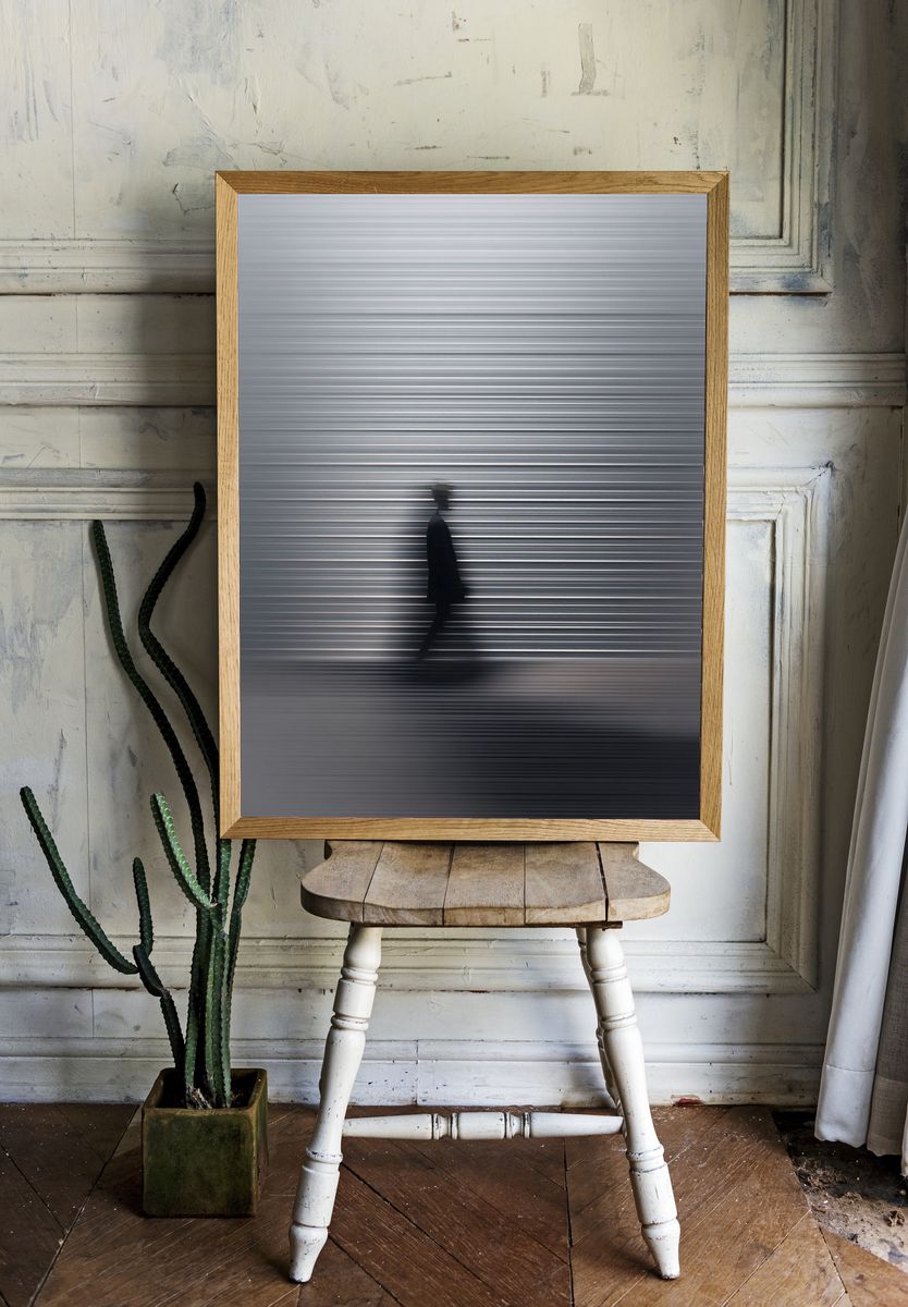 Blurred Silhouette Street Photography Poster. — room view 1