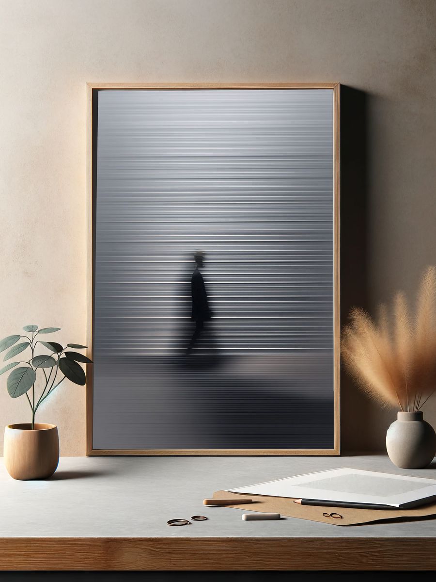 Blurred Silhouette Street Photography Poster. — room view 2