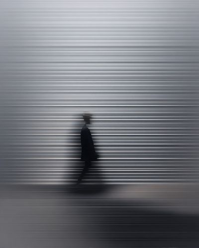 Blurred Silhouette Street Photography Poster. poster print