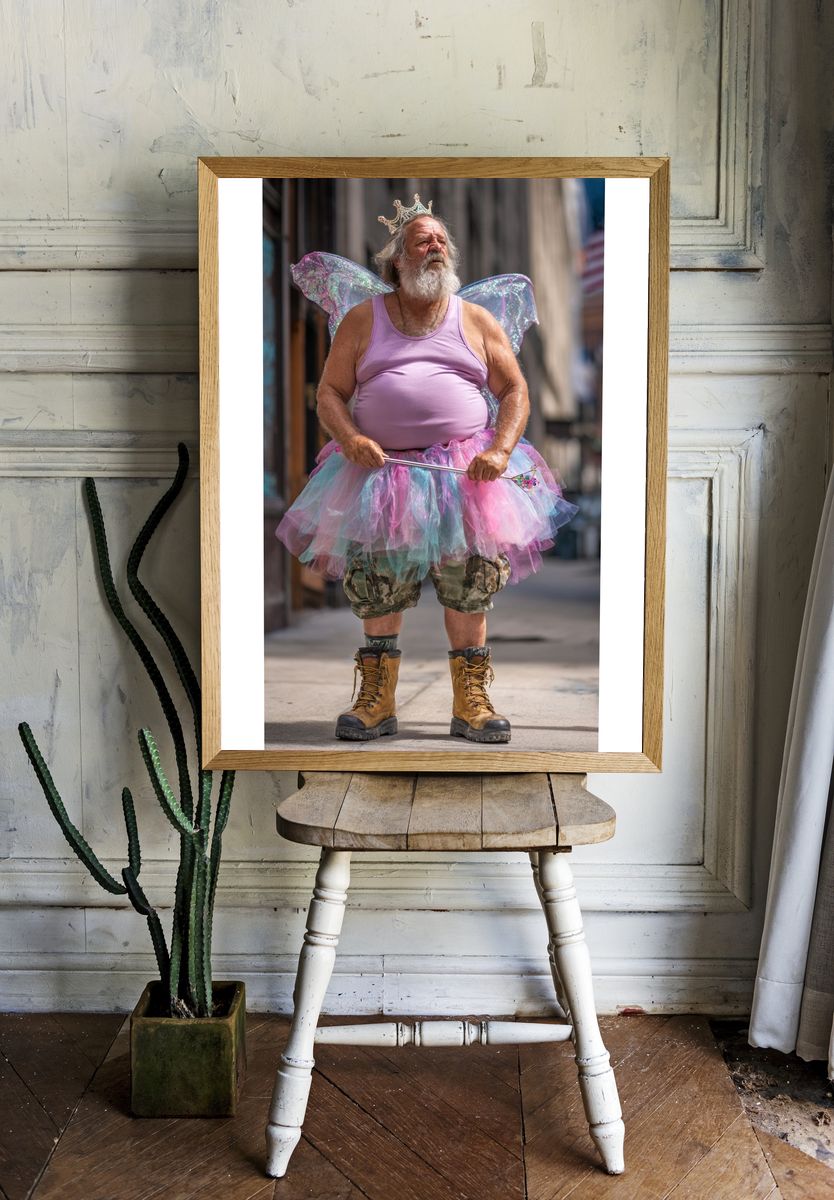 Street Portrait in Fairy Costume Poster. — room view 1