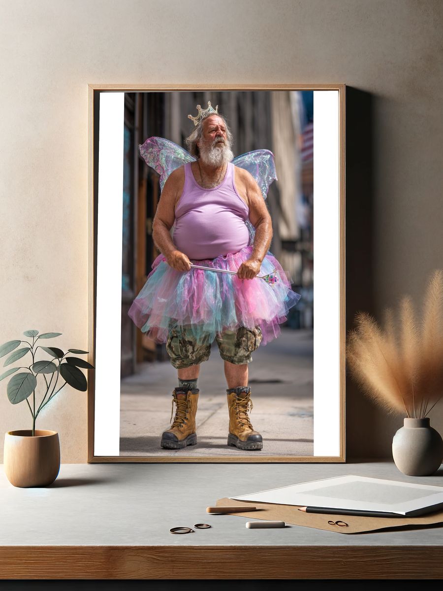 Street Portrait in Fairy Costume Poster. — room view 2