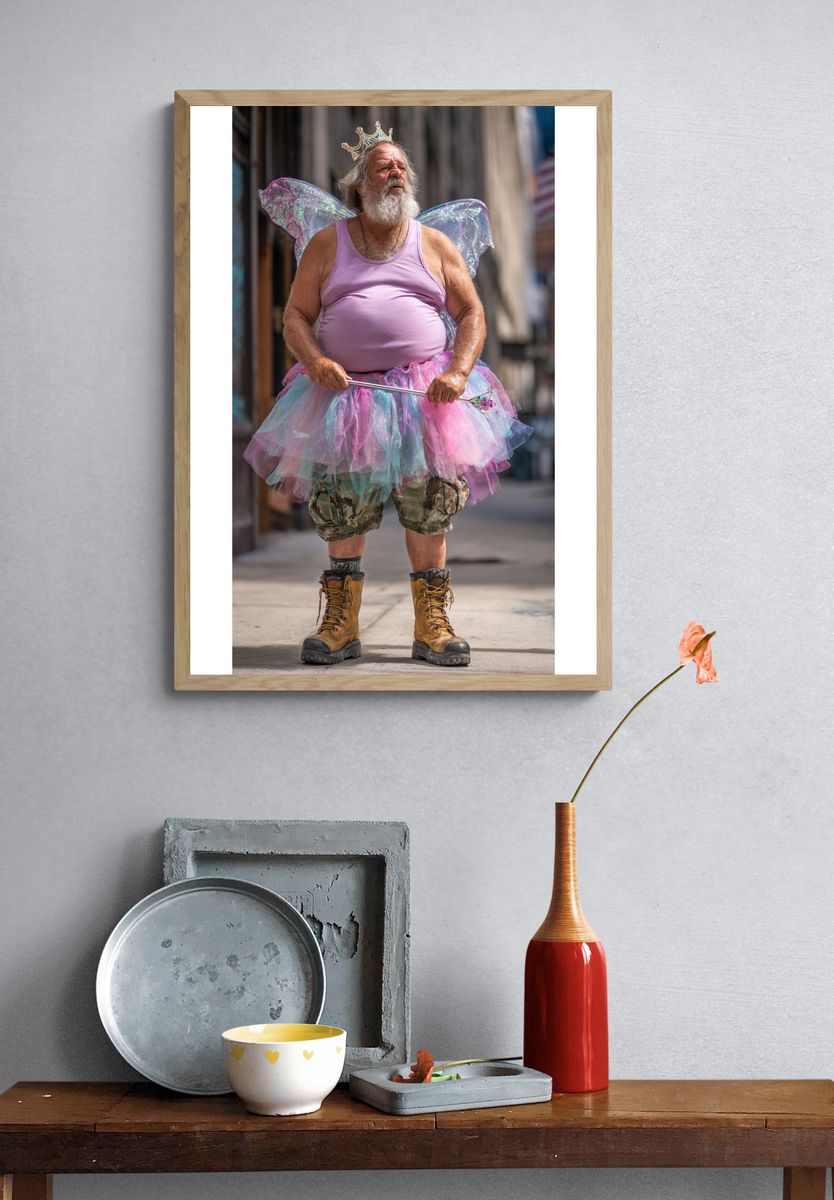 Street Portrait in Fairy Costume Poster. — room view 3