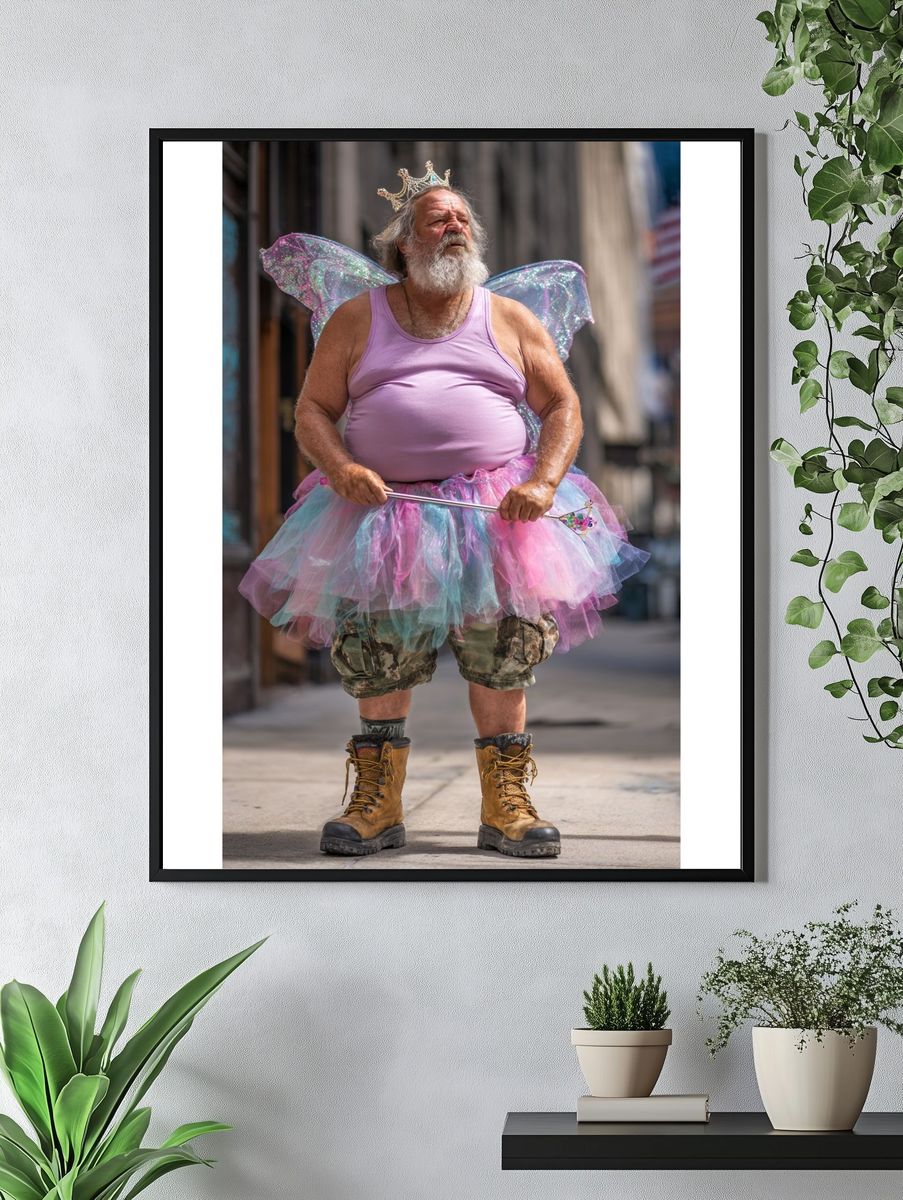 Street Portrait in Fairy Costume Poster. — room view 4
