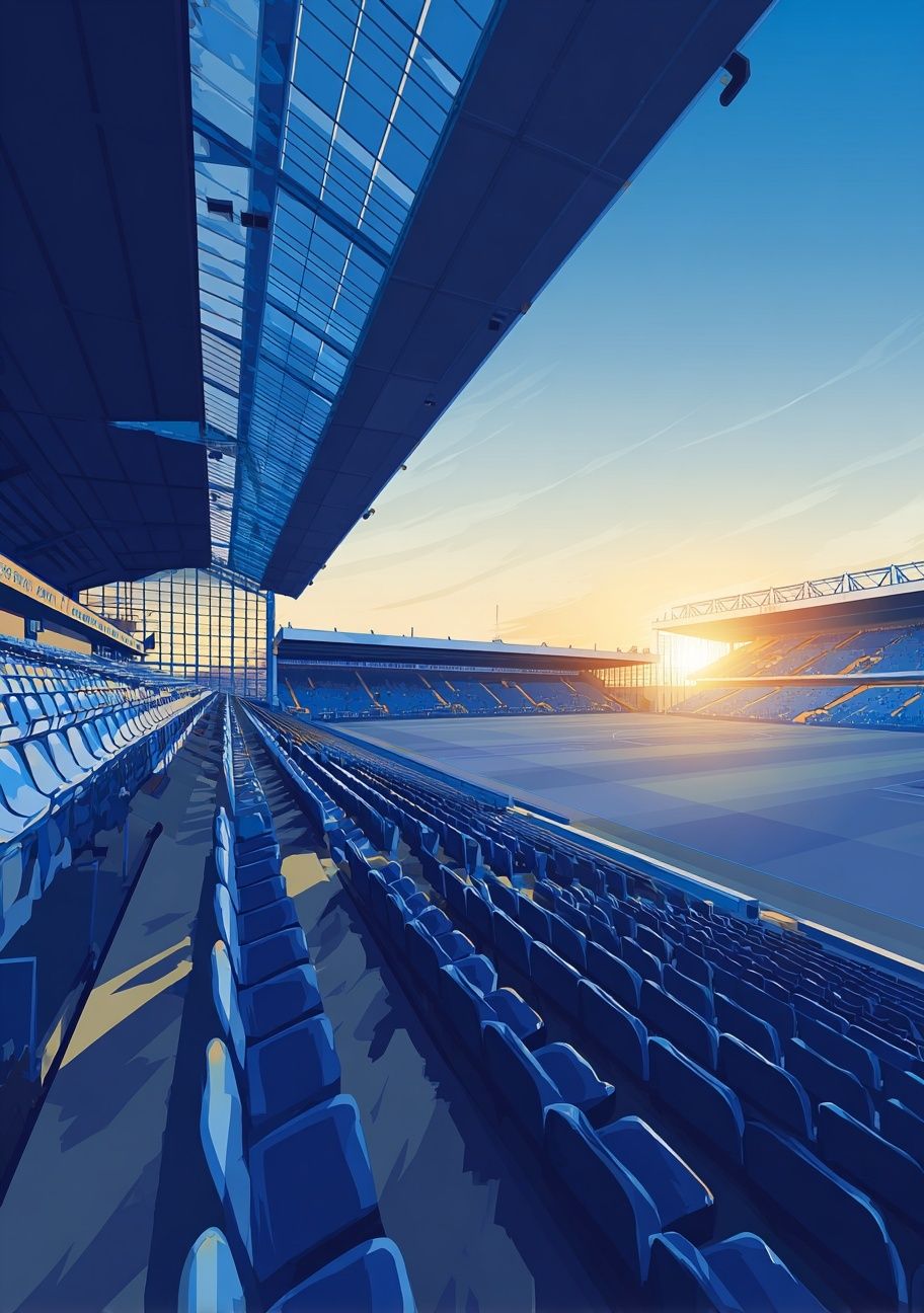 Stadium at Sunset — Digital Art Print. poster detail
