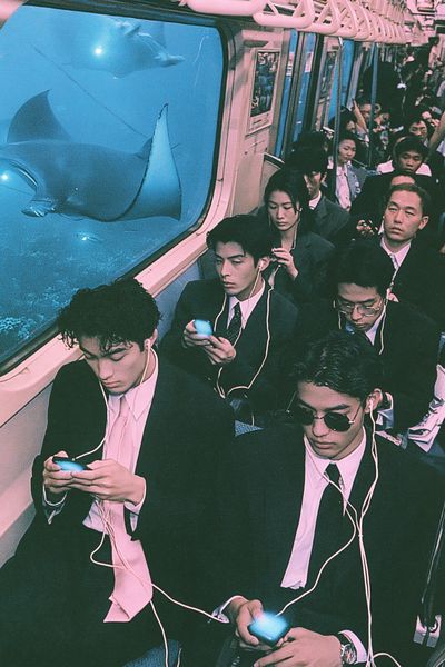 Subway Commute Photography Poster.