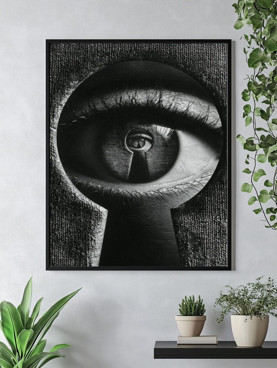 Surreal Keyhole Eye Poster. — room view 4