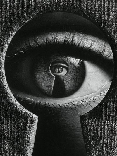 Surreal Keyhole Eye Poster.