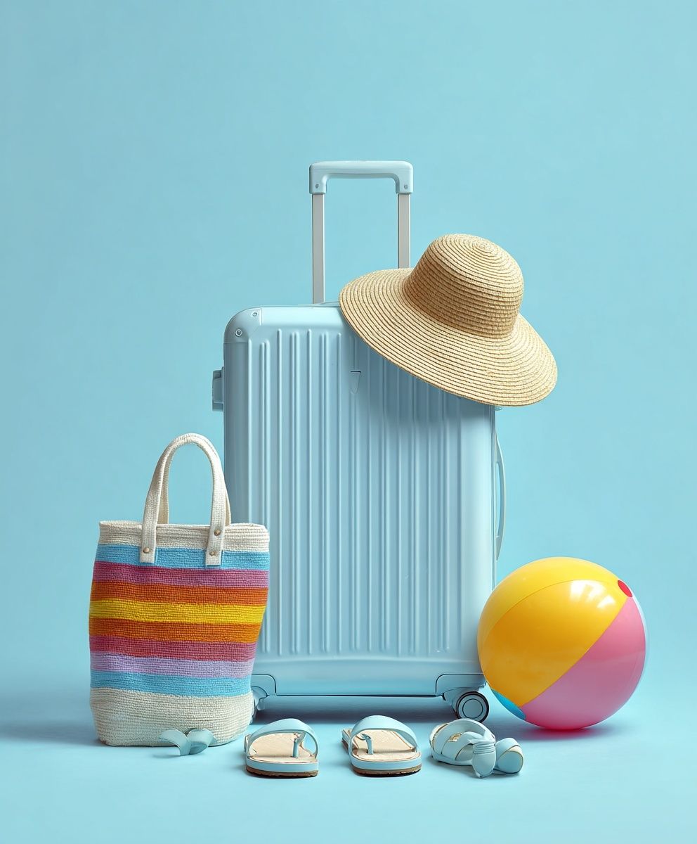 Summer Travel Still Life Poster. poster detail