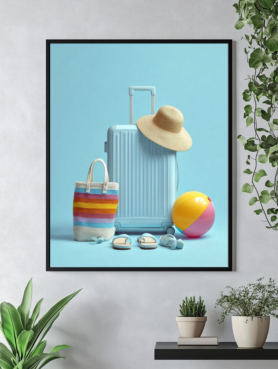 Summer Travel Still Life Poster. — room view 4