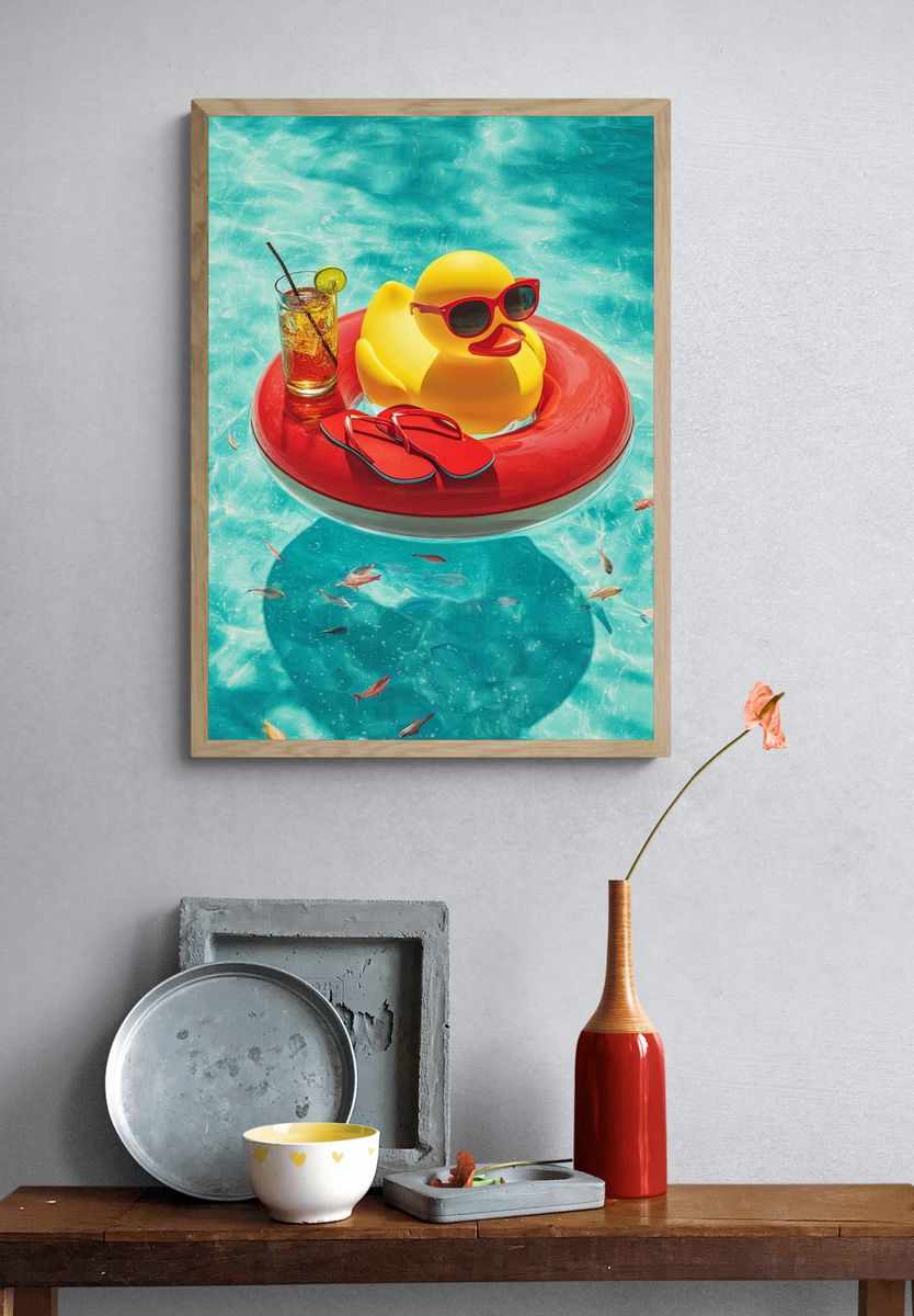 Summer Vibes — Fun Pool Print. — room view 3