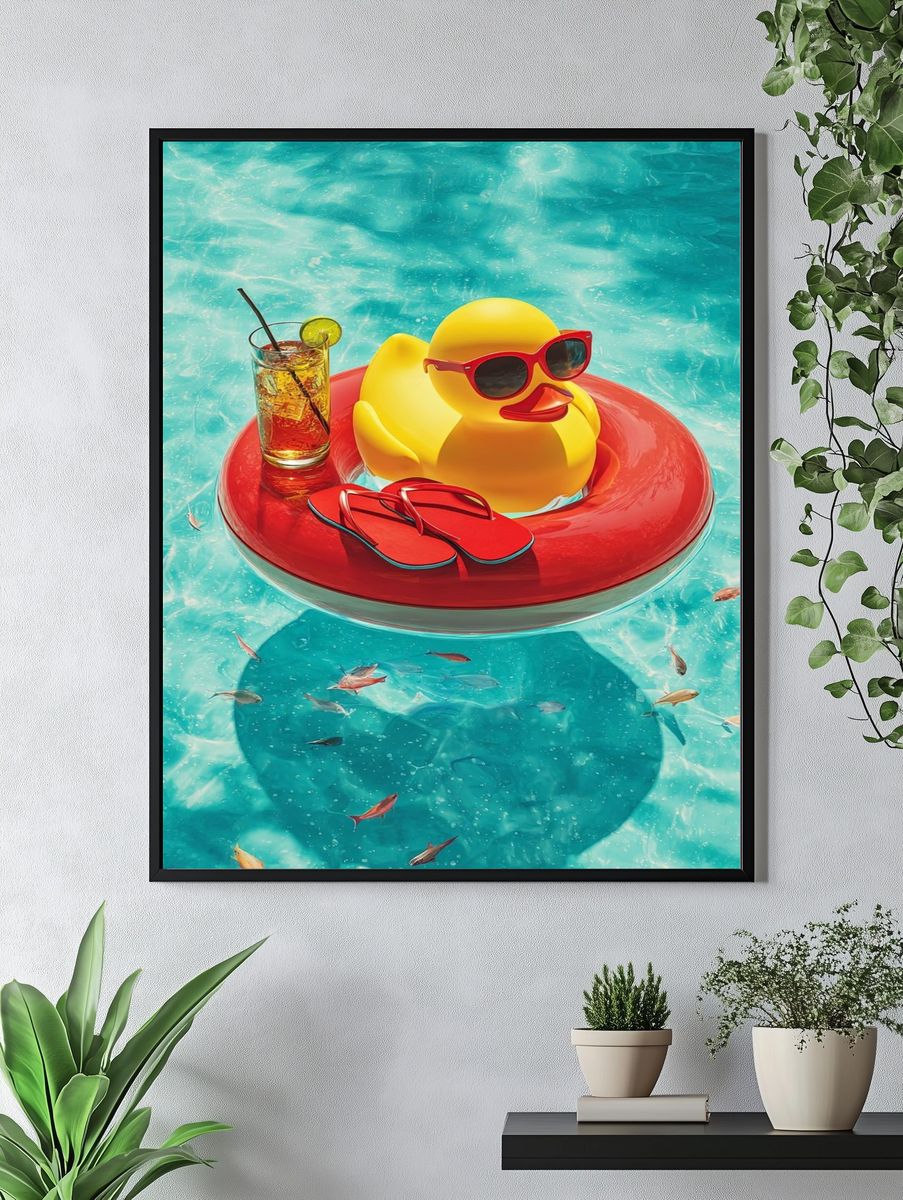 Summer Vibes — Fun Pool Print. — room view 4