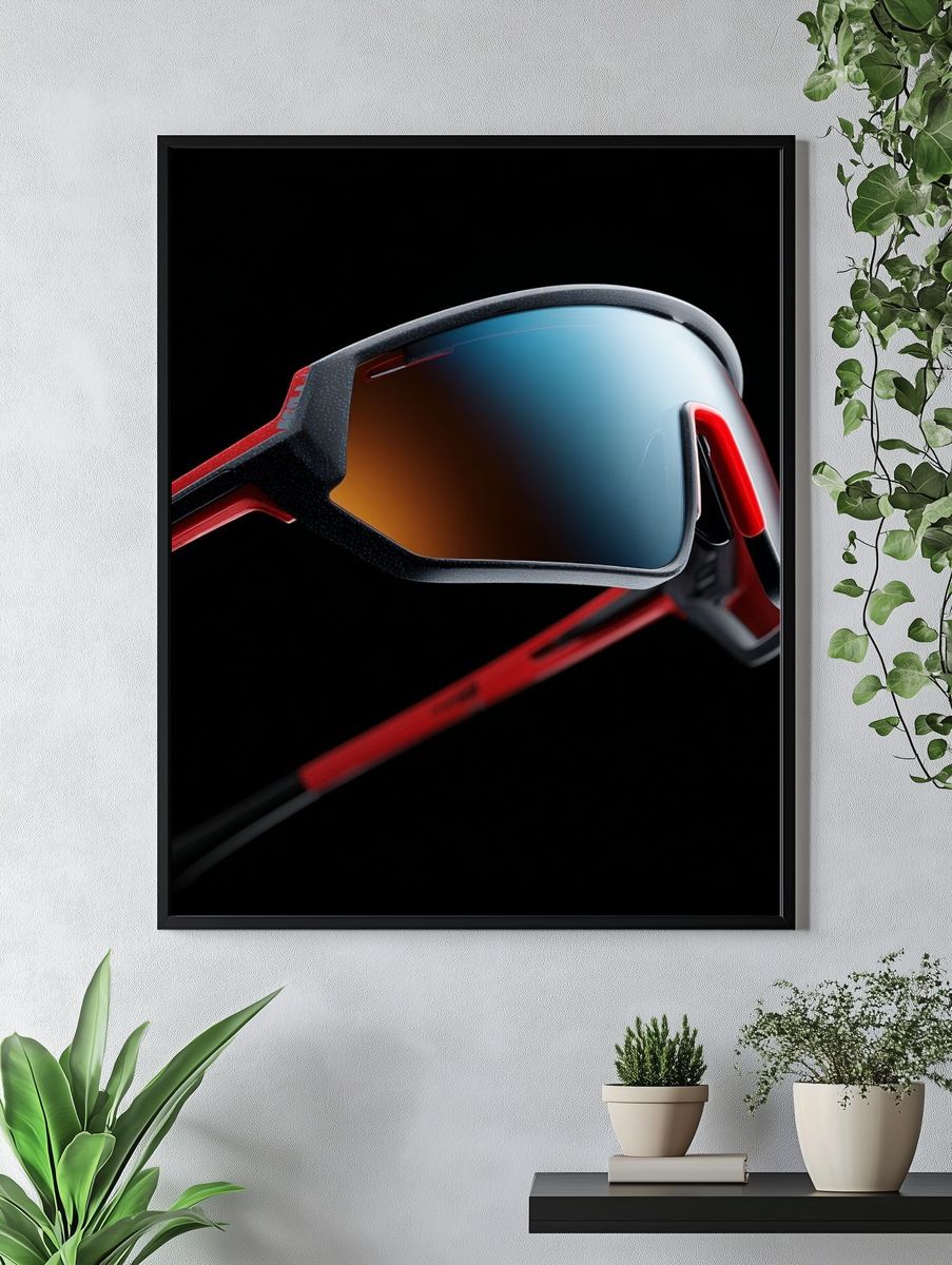 Sleek Sports Sunglasses Photography Poster. — room view 4