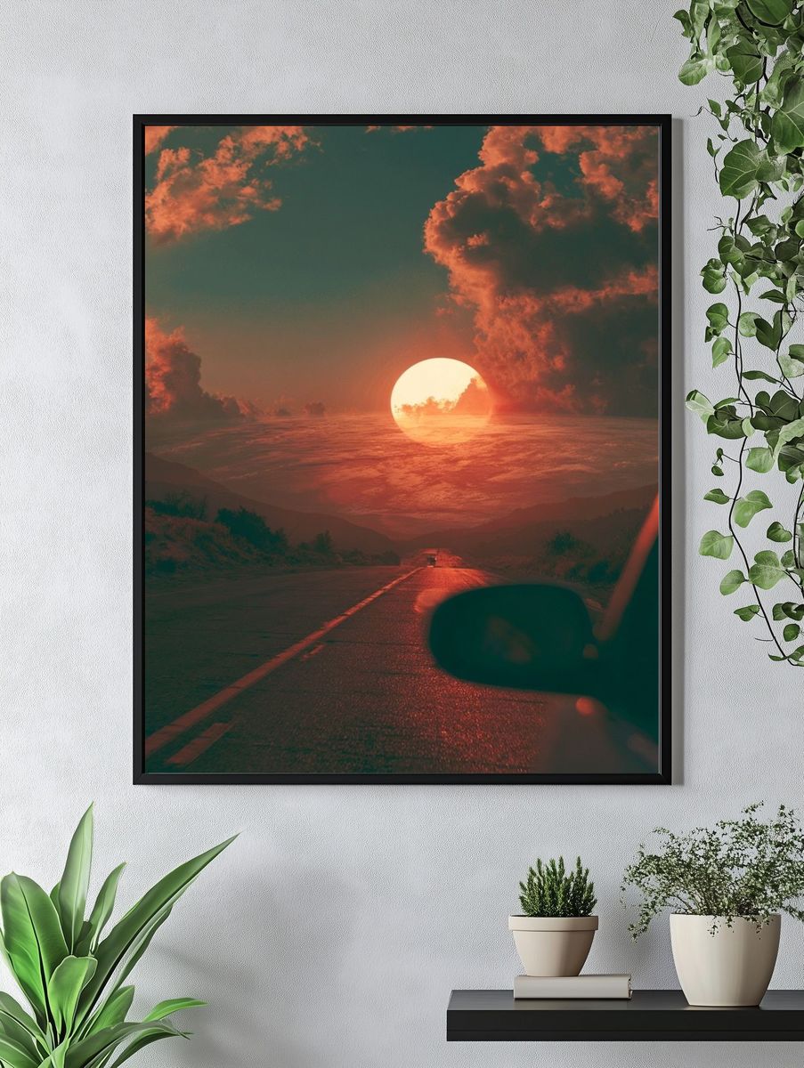 Sunset Road Dreamscape Poster. — room view 4