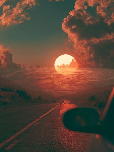 Sunset Road Dreamscape Poster.