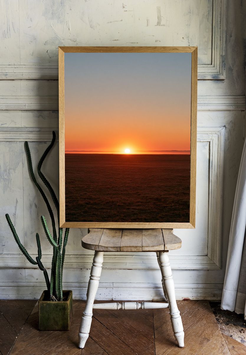 Sunset Horizon Landscape Poster. room preview