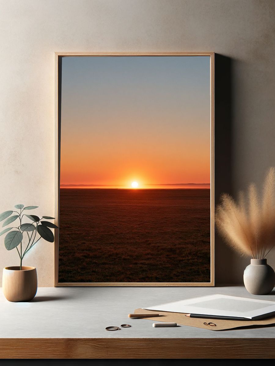 Sunset Horizon Landscape Poster. — room view 2