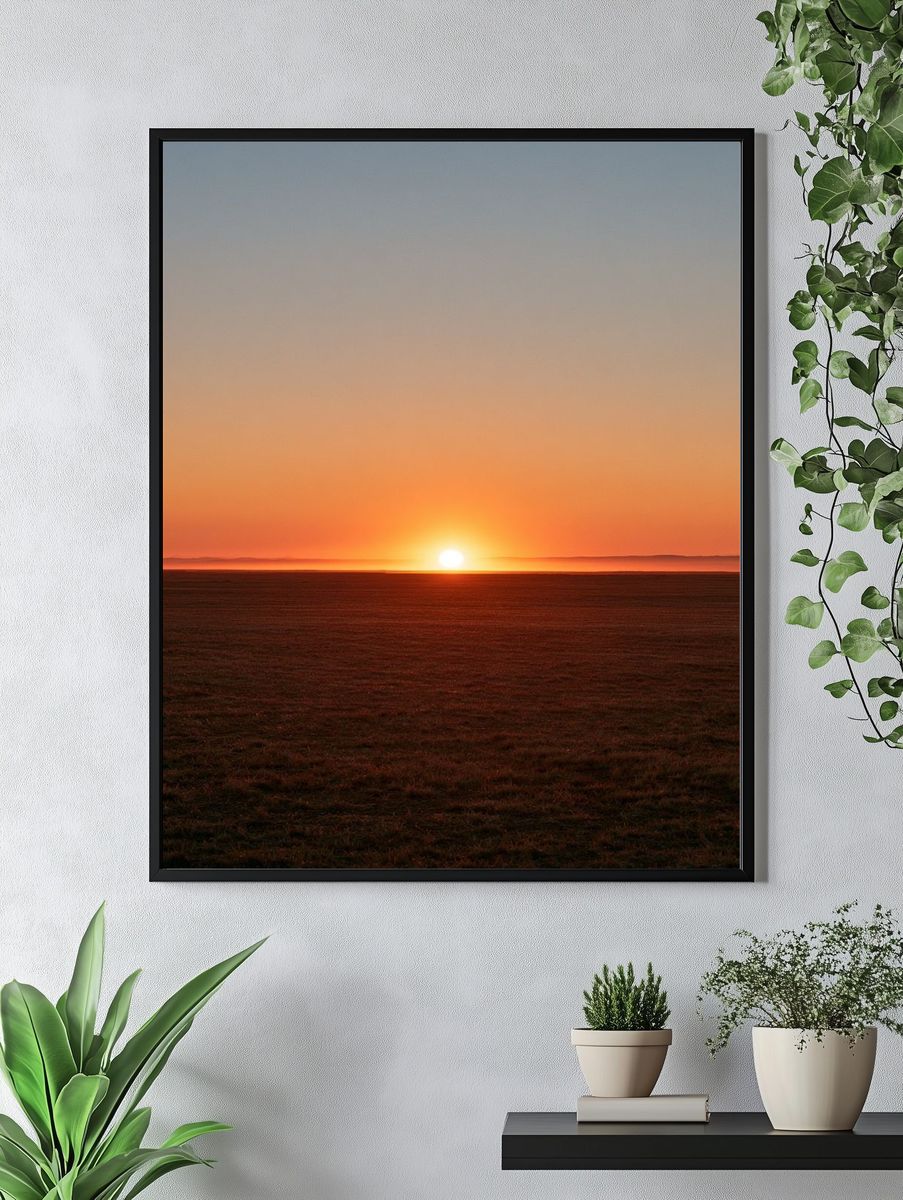 Sunset Horizon Landscape Poster. — room view 4