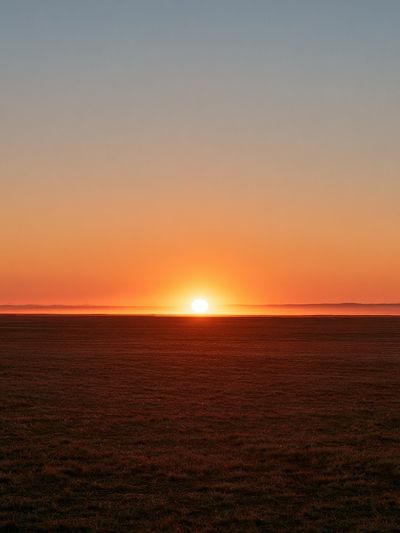 Sunset Horizon Landscape Poster. poster
