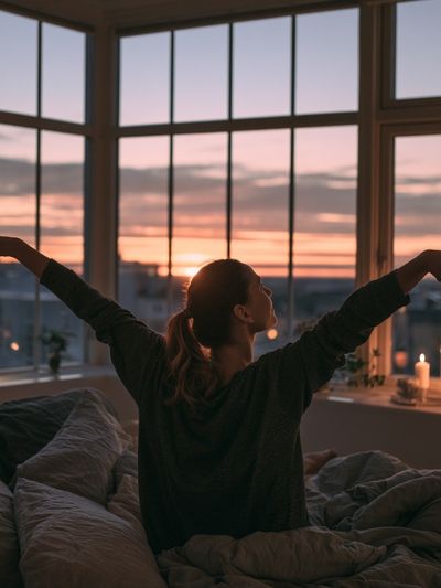 Sunrise Stretch Bedroom Photography Poster.