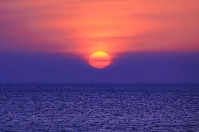 Serene Sunset Over Ocean — Nature Print