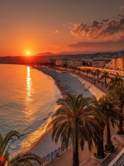 Sunset Over Nice Beach — Photography Print. poster